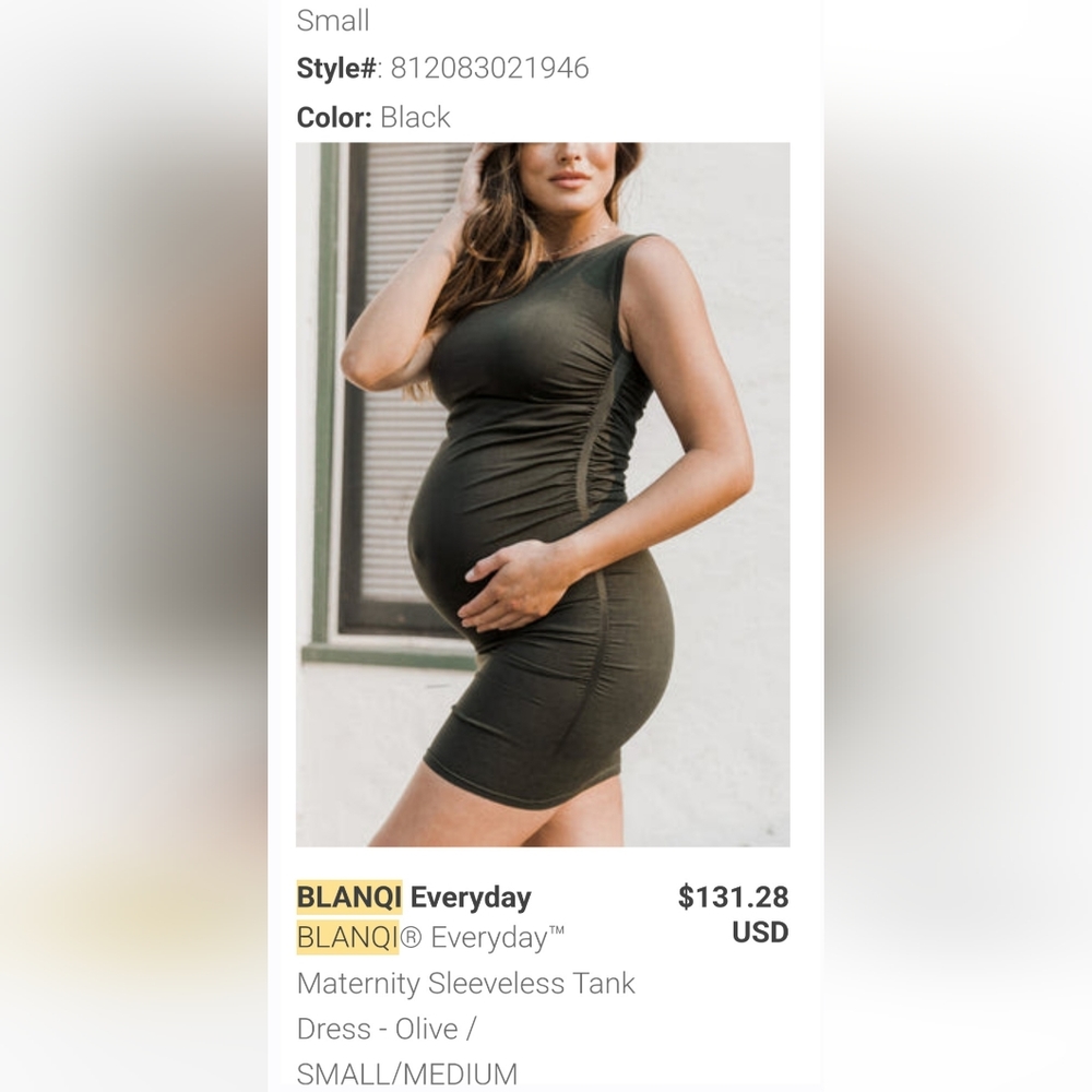 New Tag On Blanqi Maternity Dress